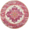 Nourison Passion - Psn03 Ivory Fushia Area Rug 4 ft. X Round