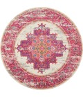 Nourison Passion Round Area Rug PSN03-Ivory/Fuchsia