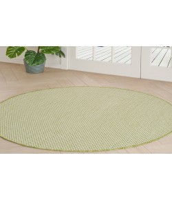 Nourison Courtyard Ivory Green COU01 5 ft. Round Rug