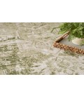 Nourison Astra Machine Washable Ivory Green ASW12 5 ft. 3 in. Round Rug