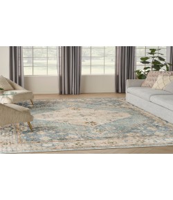 Nourison Astra Machine Washable Silver Blue ASW11 9 ft. X 12 ft. Rectangle Rug