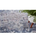 Nicole Curtis Machine Washable Series 1 Ivory Navy SR101 5 ft. 3 in. Round Rug