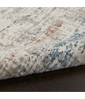 Nourison Rustic Textures Area Rug RUS14 Light Grey Multi 5'3" Round