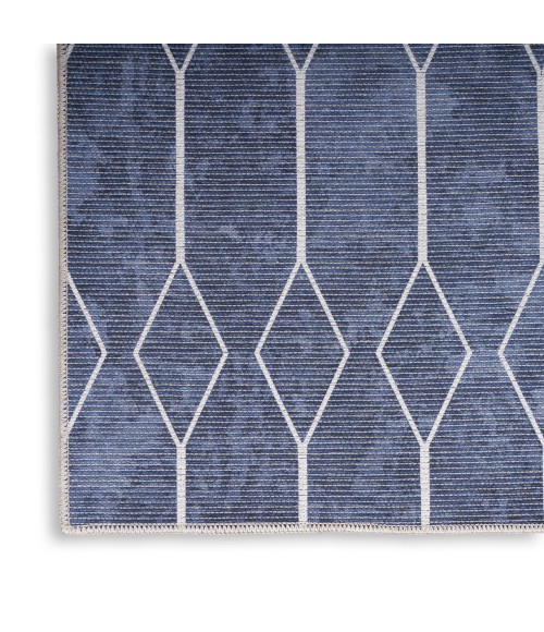 Nicole Curtis Machine Washable Series 1 Area Rug Nicole Curtis Machine Washable Series 1 Area Rug SR107 Navy