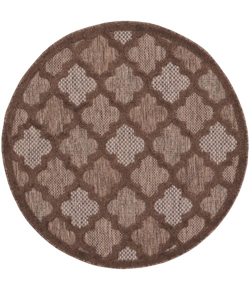 Nourison Home Easy Care Brown NES01 4 ft. Round Rug