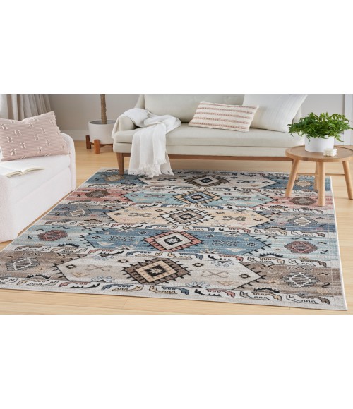 Nourison Washable Decor Ivory Multicolor Rug WSD01 5 ft. 3 in. X 7 ft. Rectangle - Rugs Town Nourison Washable Decor Ivory Multicolor WSD01 5 ft. 3 in. X 7 ft. Rectangle Rug