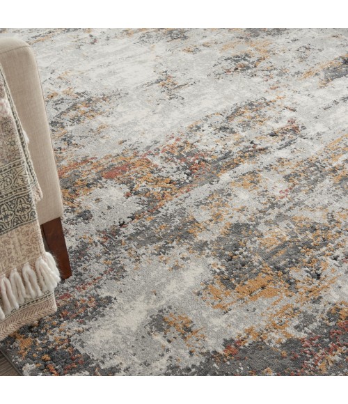 Nourison Tangra Grey/Multi TNR03 8 ft. X 10 ft. Rect. Rug