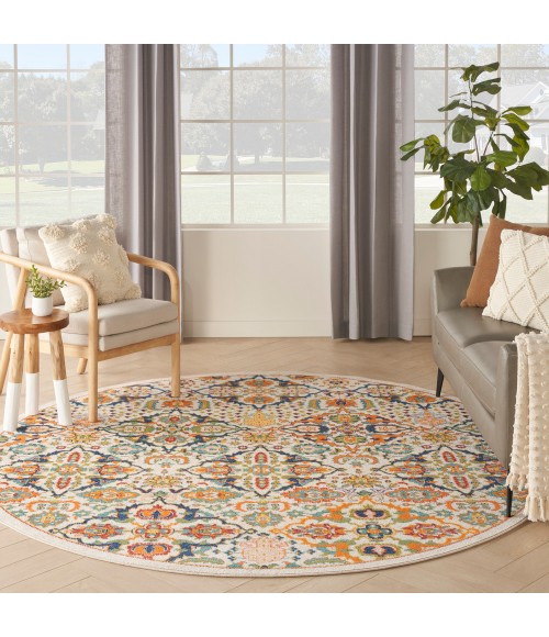 Nourison Allur Area Rug ALR03 Ivory Multicolor