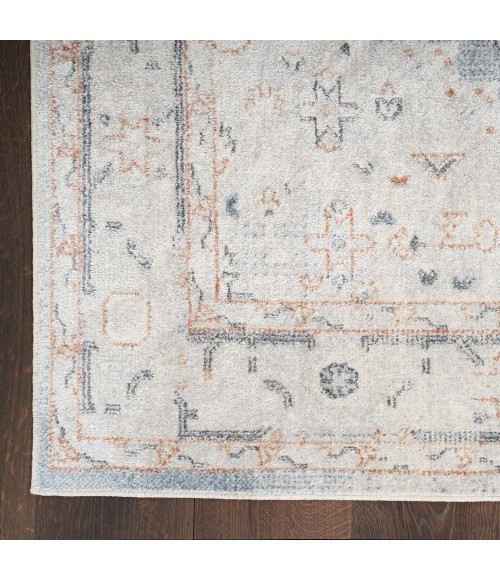 Nourison Astra Machine Washable Area Rug ASW11 Light Blue