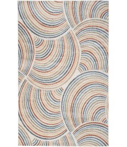 Nourison Astra Machine Washable Ivory Multicolor ASW08 6 ft. X 9 ft. Rectangle Rug