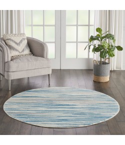 Nourison Home Jubilant JUB04 Blue 5 ft. 3 in. Round Area Rug