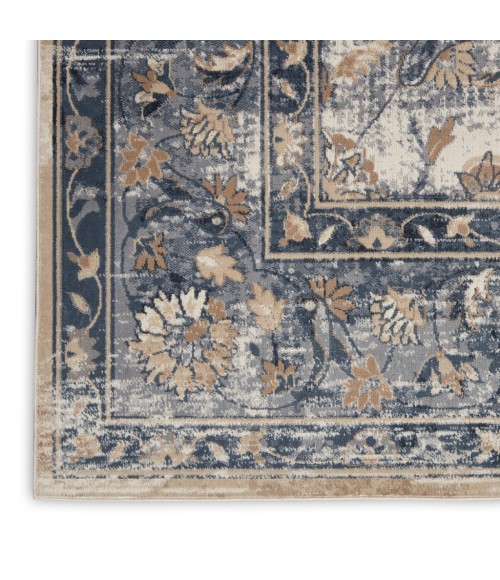 kathy ireland Home Malta Area Rug MAI13-Blue/Ivory