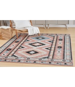 Nourison Washable Decor Ivory Multicolor WSD04 5 ft. 3 in. X 7 ft. Rectangle Rug