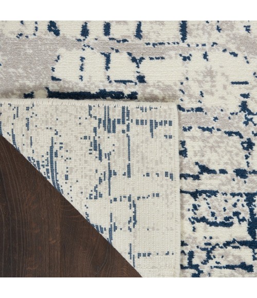 Twilight Area Rug Nourison Twilight Area Rug TWI10 Ivory/Navy 2' x 3'