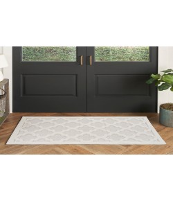 Nourison Easy Care Ivory/White NES01 2 ft. X 4 ft. Rectangle Rug