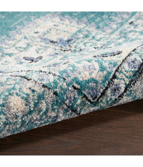 Nourison Passion Area Rug PSN03 Turquoise Grey