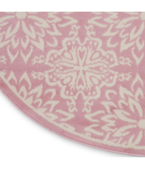 Nourison Jubilant Round Area Rug JUB06-Ivory/Pink