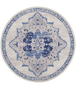 Nourison Whimsicle - Whs14 Ivory Blue Area Rug 5 ft. X Round