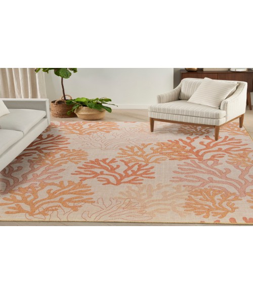 Nourison Garden Oasis Coral GOA05 8 ft. X 10 ft. Rectangle Rug