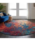 Nourison CELESTIAL Area Rug Nourison Celestial Round Area Rug CES08-Atlantic