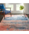 Nourison SAFARI DREAMS Area Rug kathy ireland Home Safari Dreams Area Rug KI374-Blue/Brick