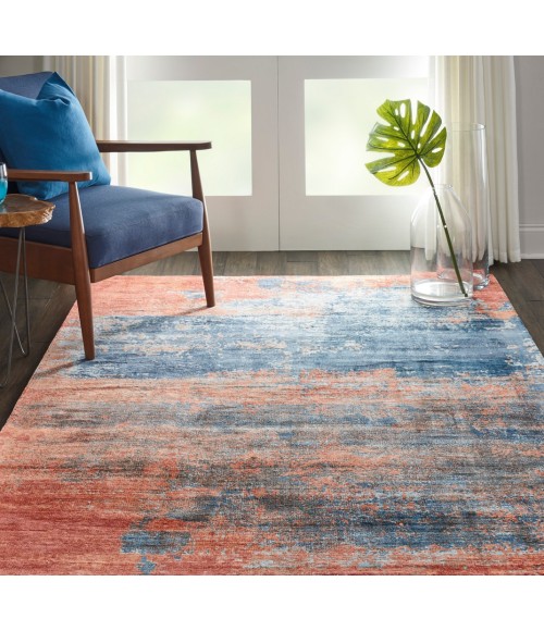 Nourison SAFARI DREAMS Area Rug kathy ireland Home Safari Dreams Area Rug KI374-Blue/Brick