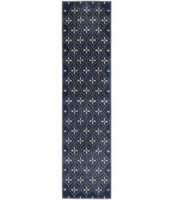 Nourison Home Nourison Essentials Navy Ivory NRE04 2 ft. 2 in. X 7 ft. 6 in. Rectangle Rug