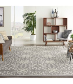 Nourison Jubilant - Jub06 Ivory Grey Area Rug 8 ft. 6 X 12 ft. Rectangle