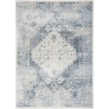 Nourison Astra Washables - Asw11 Blue Ivory Area Rug 5 ft. 3 in. X 7 ft. Rectangle