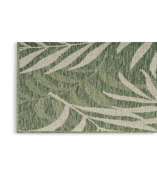 Nourison Garden Oasis Green Ivory Rug GOA01 9 ft. X 12 ft. Rectangle - Rugs Town Nourison Garden Oasis Green Ivory GOA01 9 ft. X 12 ft. Rectangle Rug