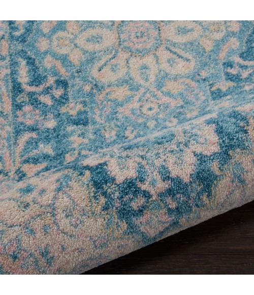 Nourison Tranquil Runner Area Rug TRA07-Ivory/Turquoise