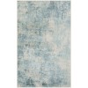 Nourison Astra Machine Washable Blue Ivory ASW07 3 ft. 3 in. X 5 ft. Rectangle Rug