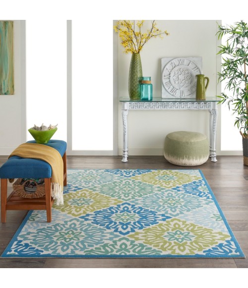 Nourison SUN N' SHADE Area Rug Waverly Sun N' Shade Area Rug SND23-Marine