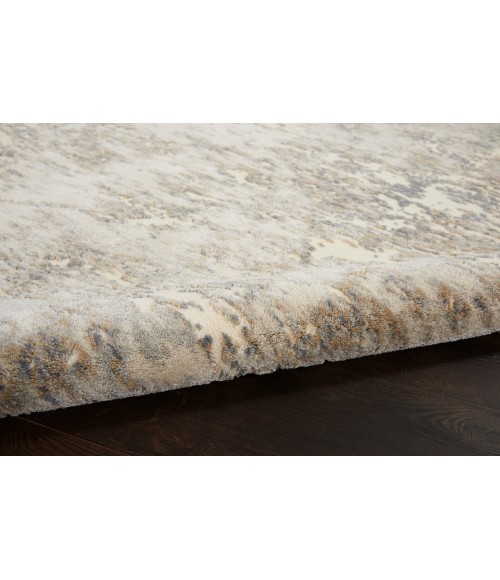 Nourison SAHARA Area Rug kathy ireland Home Sahara Area Rug KI392-Ivory/Silver