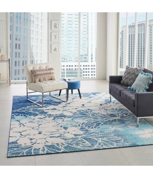 Nourison Tranquil Area Rug TRA08-Navy/Pink