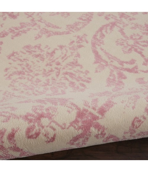 Nourison Jubilant Round Area Rug JUB09-Ivory/Pink