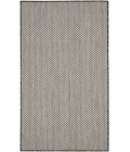 Nourison Courtyard Area Rug COU01 Ivory Charcoal 3' x 5'