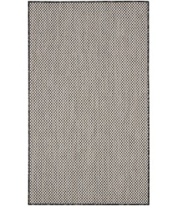 Nourison Courtyard - Cou01 Ivory Charcoal Area Rug 3 ft. X 5 ft. Rectangle