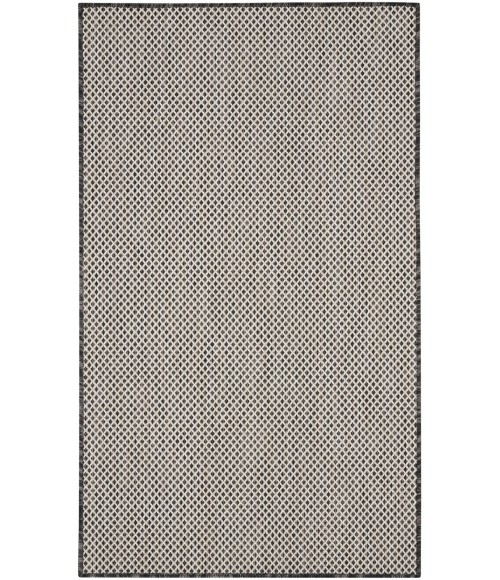 Nourison Courtyard Area Rug COU01 Ivory Charcoal 3' x 5'