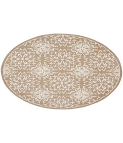 Nourison Jubilant Taupe JUB06 8 ft. Round Rug