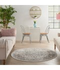 Nourison Quarry Ivory Grey QUA05 5 ft. X Round Rug