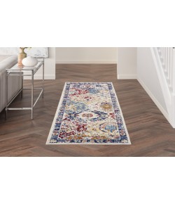 Nourison Grafix Blue Multicolor GRF31 2 ft. 3 in. X 7 ft. 6 in. Rectangle Rug
