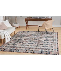 Nourison Washable Decor Ivory Multicolor WSD05 6 ft. 7 in. X 9 ft. Rectangle Rug
