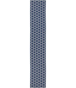 Nourison Reversible Indoor Outdoor Navy RVB01 2 ft. 2 in. X 10 ft. Rect. Rug