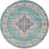 Nourison Passion - Psn03 Light Blue Area Rug 4 ft. X Round