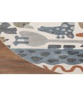 Nourison Astra Machine Washable Ivory ASW01 7 ft. 10 in. Round Rug