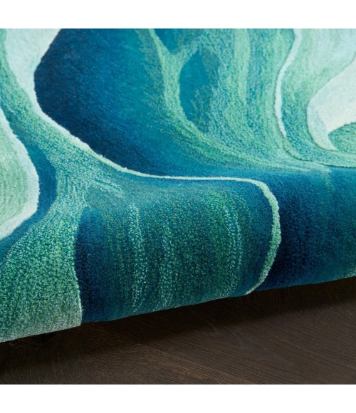 Nourison Prismatic Silver Green PRS42 6 ft. X 8 ft. Rect. Rug