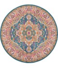 Nourison Passion Area Rug PSN20 Teal Multicolor 8' x ROUND