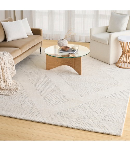 DKNY Pure Patterns Ivory Grey PRN01 9 ft. X 12 ft. Rect. Rug