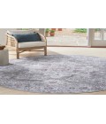 Nicole Curtis Machine Washable Series 1 Ivory Grey SR101 7 ft. 10 in. Round Rug